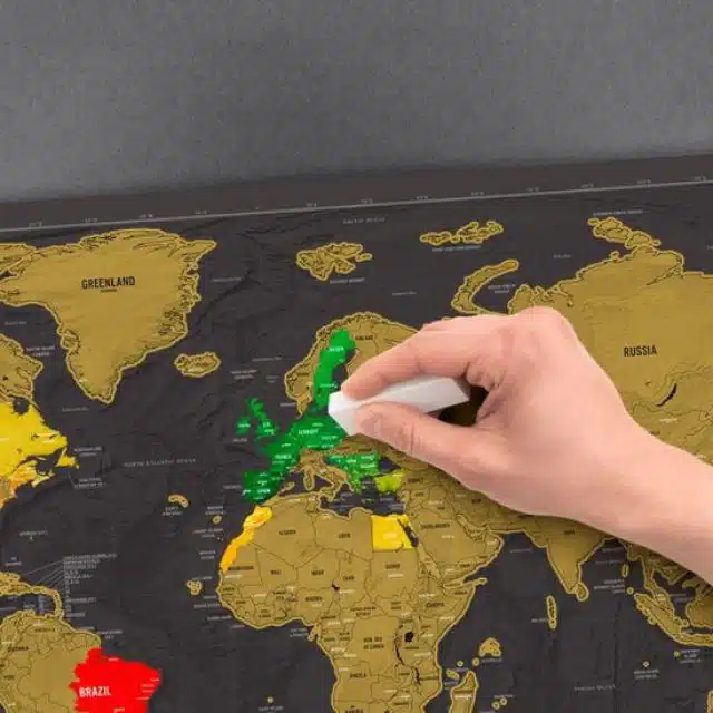 Scratch map wereldkaart
